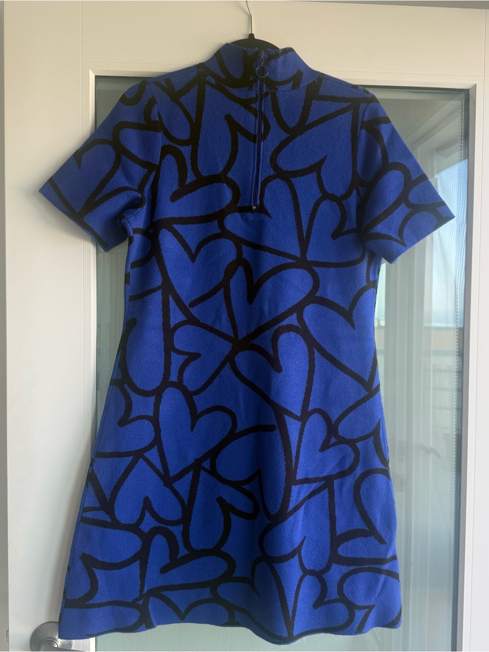 Anthropologie - blue, heart sweater dress - size large - Picture 2 of 3
